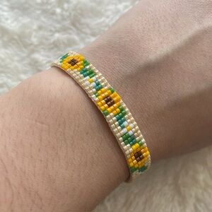 Sunflower Beaded Bracelet